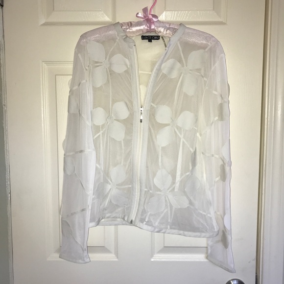 Dolce Cabo Floral Faux Leather Mesh Jacket - Picture 4 of 13